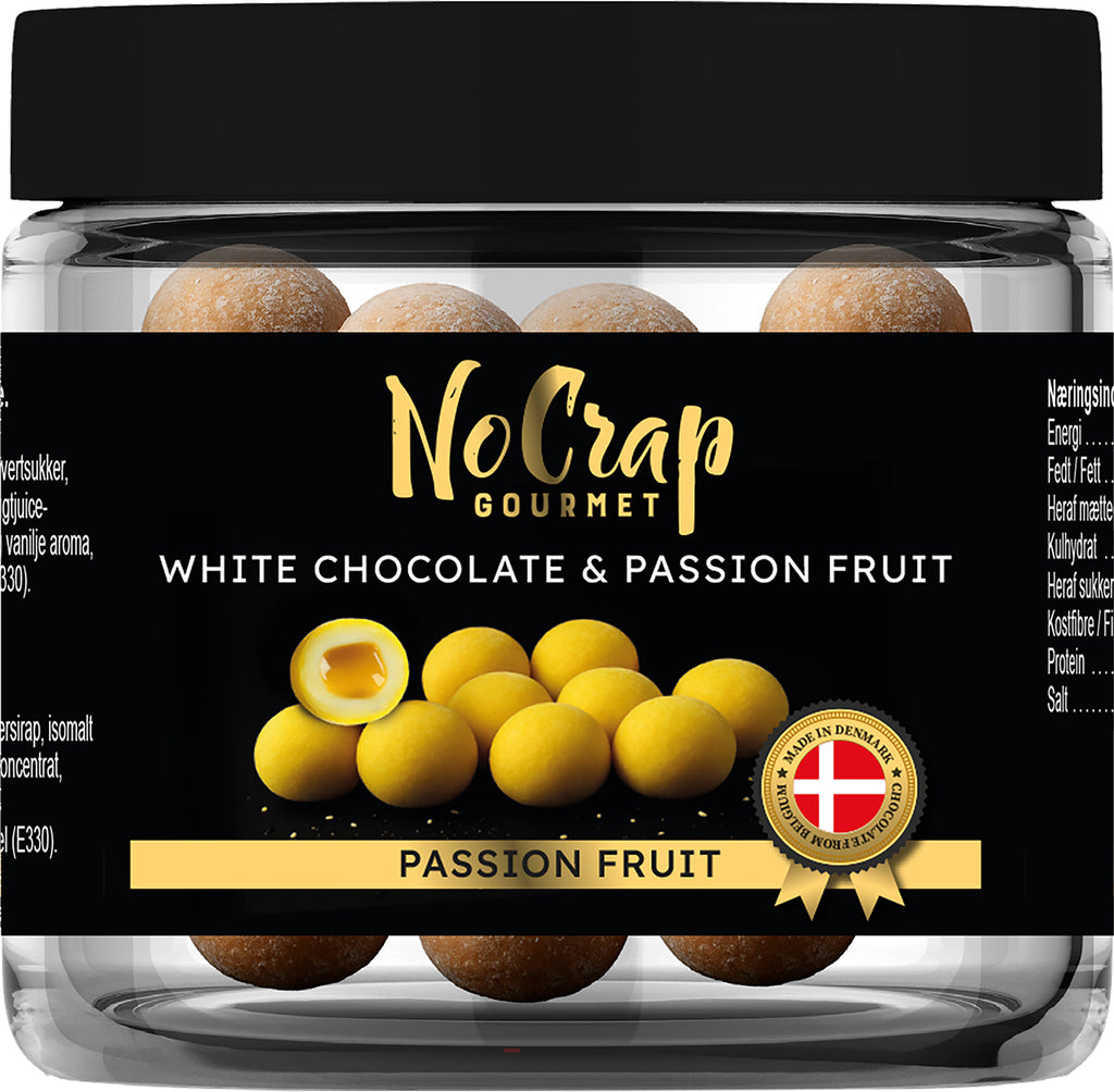 NoCrap Hvide Chokolade kugler med Passionsfrugtcreme