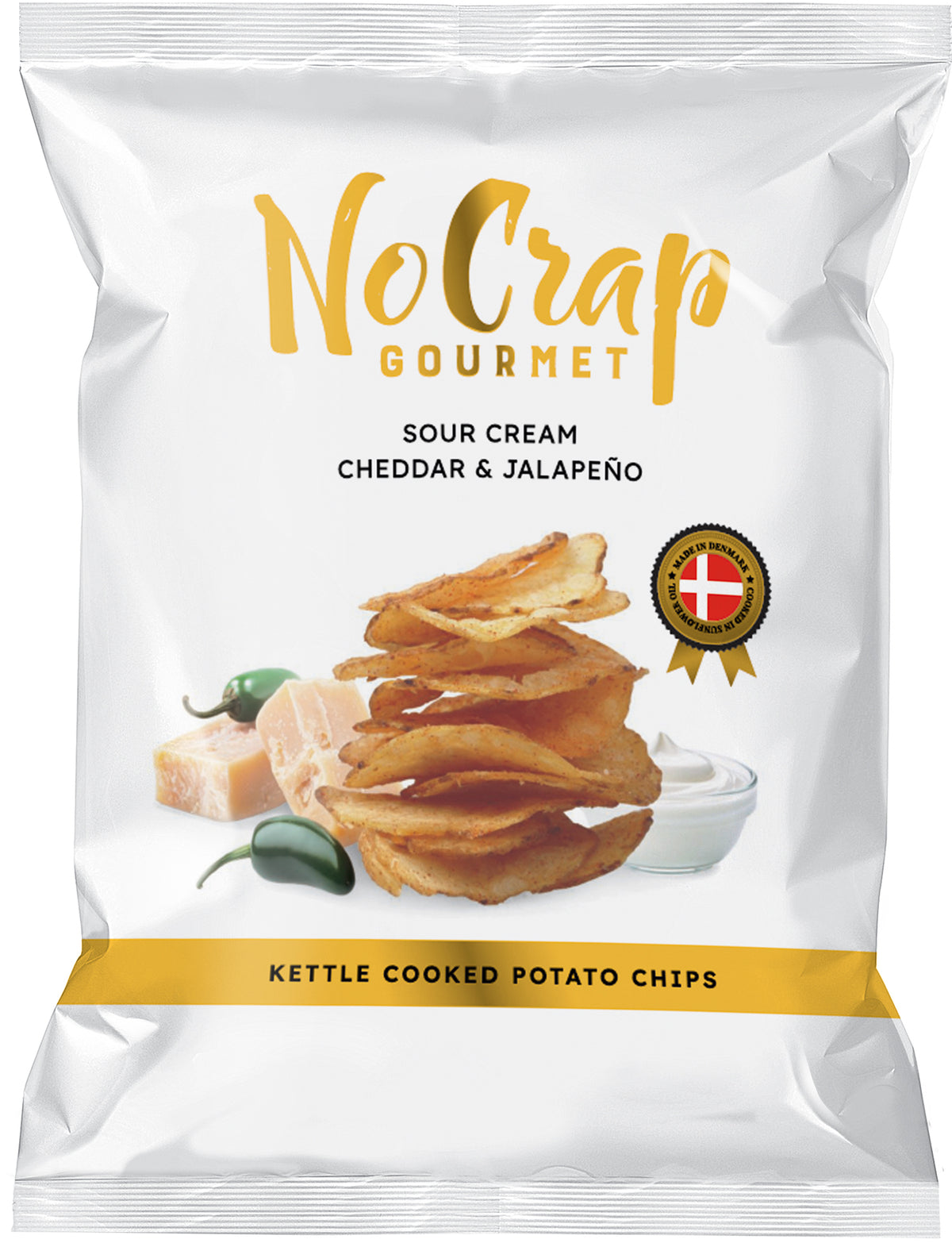 NoCrap Kettle Cooked Chips SourCream, Cheddar & Jalapeño