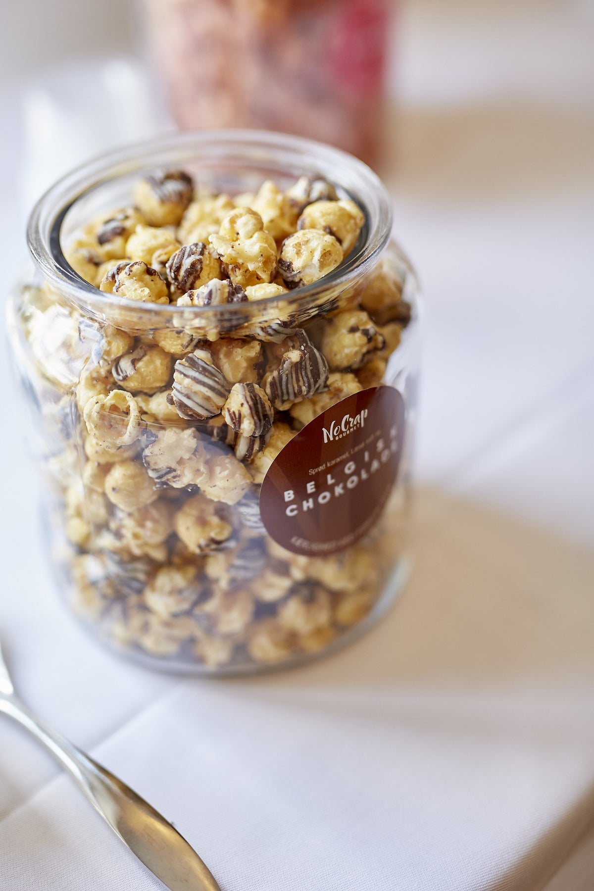 Lille Eksklusiv Popcorn Buffet m. 5 varianter gourmet popcorn inkl. glaskrukker
