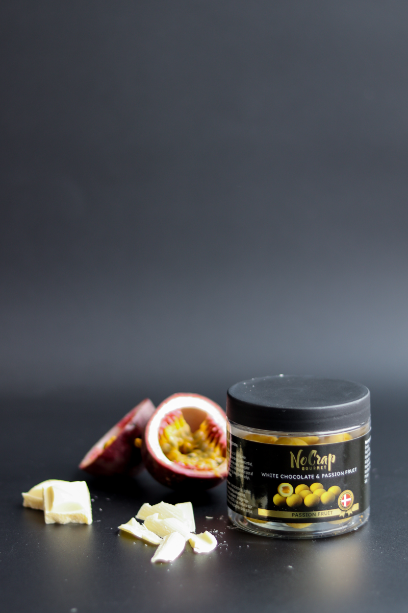 NoCrap Hvide Chokolade kugler med Passionsfrugtcreme